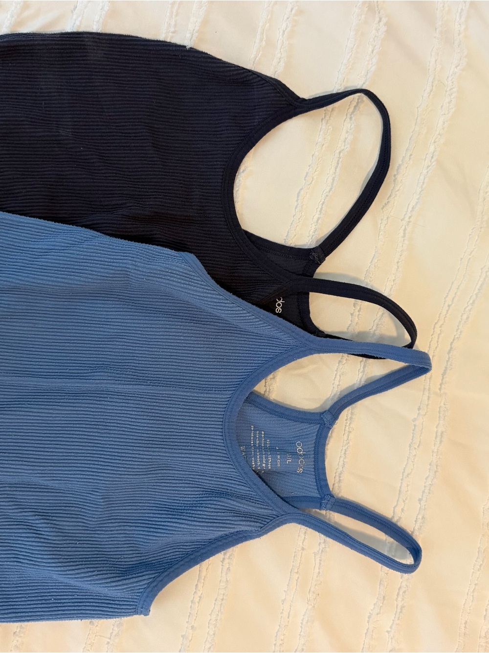 Ribbed Tank Tops - Blue and Navy Duo